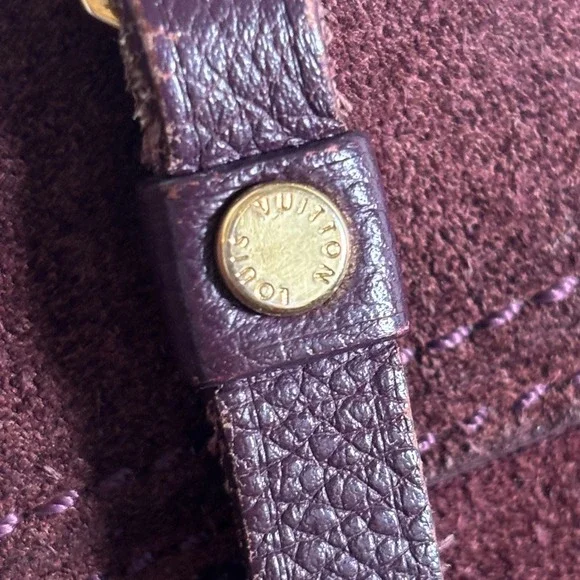 Auth Louis Vuitton Monogram Empreinte Audacieuse PM Shoulder Bag Purple LV 2669N